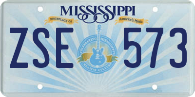 MS license plate ZSE573