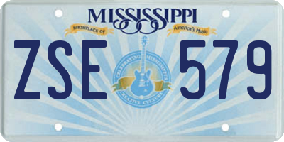 MS license plate ZSE579