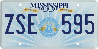 MS license plate ZSE595