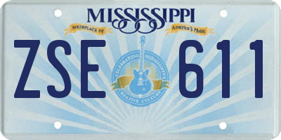 MS license plate ZSE611