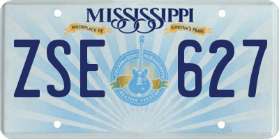 MS license plate ZSE627