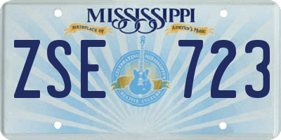 MS license plate ZSE723
