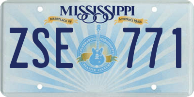 MS license plate ZSE771