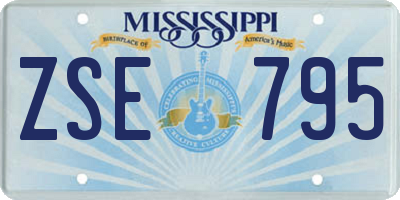 MS license plate ZSE795