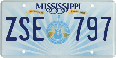MS license plate ZSE797