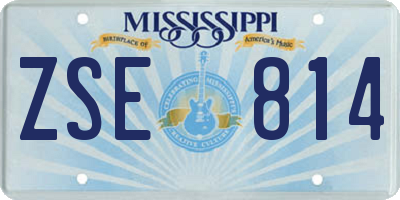 MS license plate ZSE814