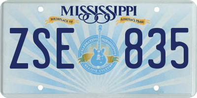 MS license plate ZSE835