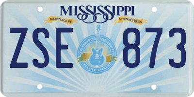 MS license plate ZSE873