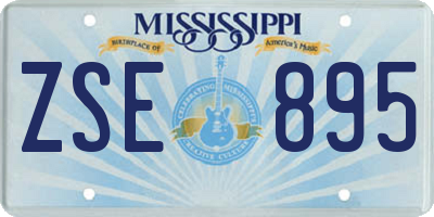 MS license plate ZSE895