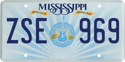 MS license plate ZSE969