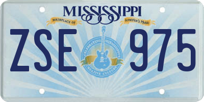 MS license plate ZSE975