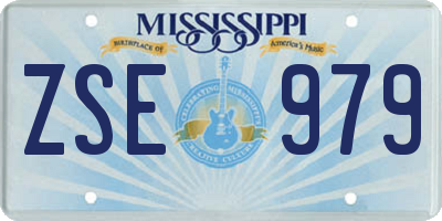 MS license plate ZSE979