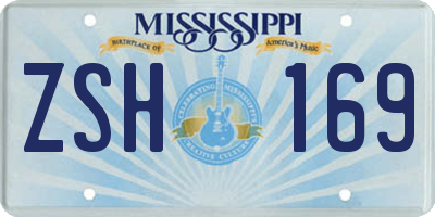 MS license plate ZSH169