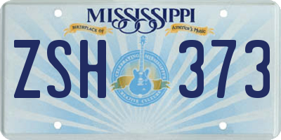 MS license plate ZSH373