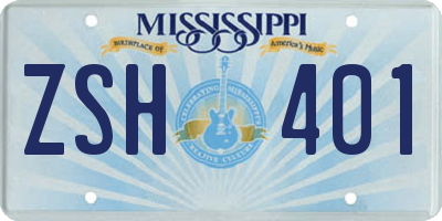 MS license plate ZSH401