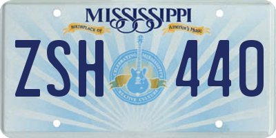 MS license plate ZSH440