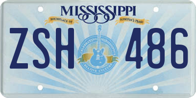MS license plate ZSH486