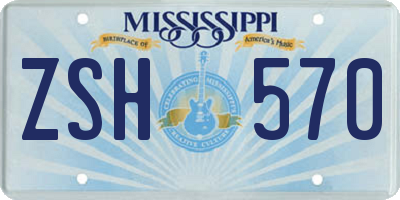 MS license plate ZSH570