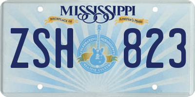 MS license plate ZSH823