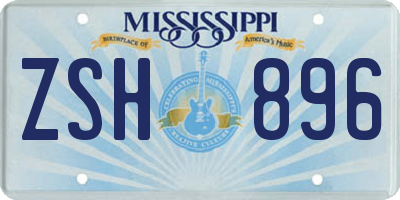 MS license plate ZSH896