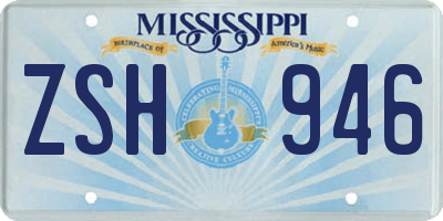 MS license plate ZSH946
