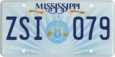 MS license plate ZSI079
