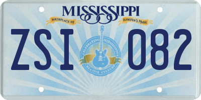 MS license plate ZSI082