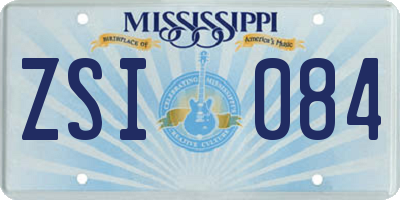 MS license plate ZSI084