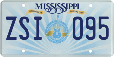 MS license plate ZSI095