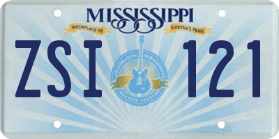 MS license plate ZSI121