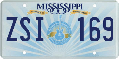 MS license plate ZSI169