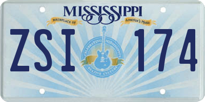 MS license plate ZSI174