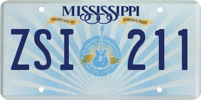 MS license plate ZSI211