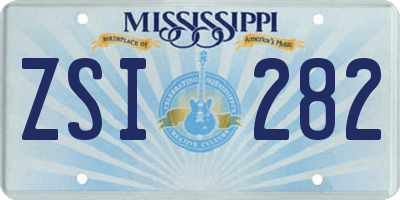 MS license plate ZSI282