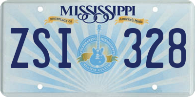 MS license plate ZSI328