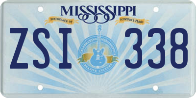 MS license plate ZSI338