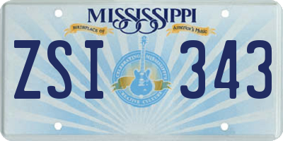MS license plate ZSI343