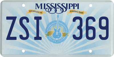 MS license plate ZSI369