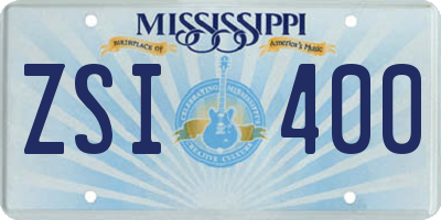 MS license plate ZSI400