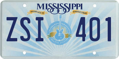 MS license plate ZSI401