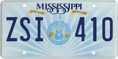 MS license plate ZSI410