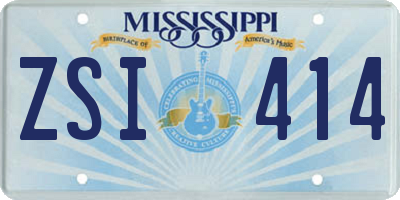 MS license plate ZSI414