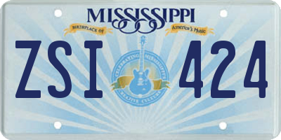 MS license plate ZSI424