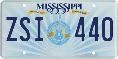 MS license plate ZSI440