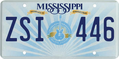 MS license plate ZSI446