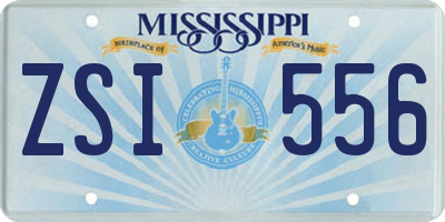 MS license plate ZSI556