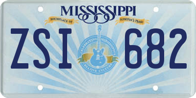 MS license plate ZSI682
