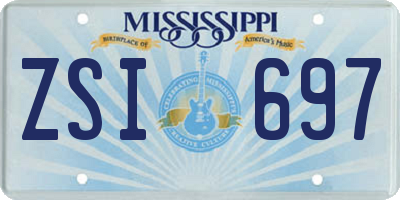MS license plate ZSI697