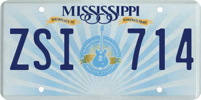 MS license plate ZSI714
