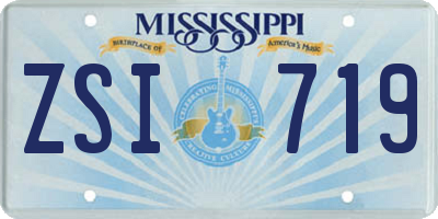 MS license plate ZSI719